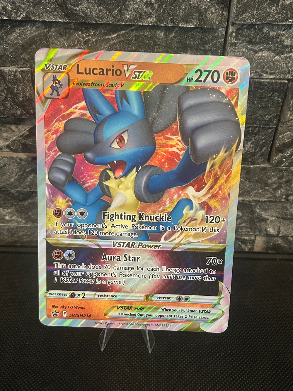 Pokemon Mega Lucario VSTAR SWSH214 Black Star Promo JUMBO Card M/NM